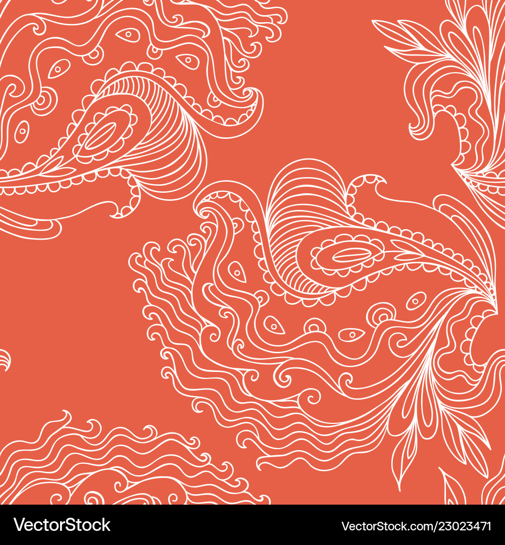 Seamless hand - drawn pattern Royalty Free Vector Image