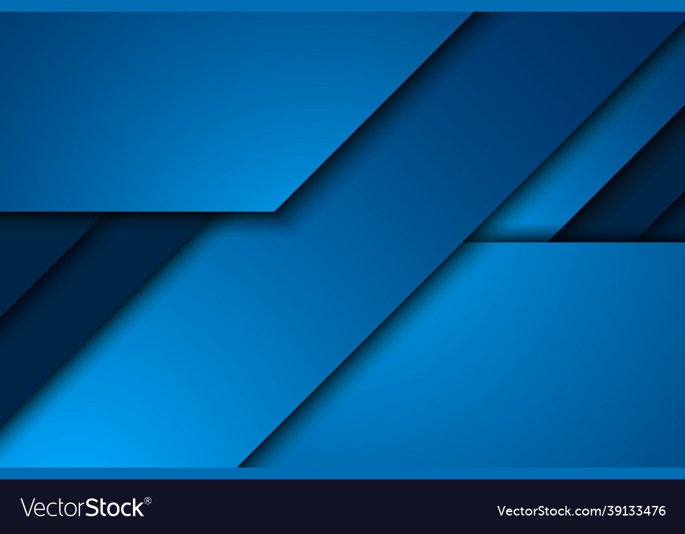 Abstract Blue Diagonal Overlap Background Vector Image