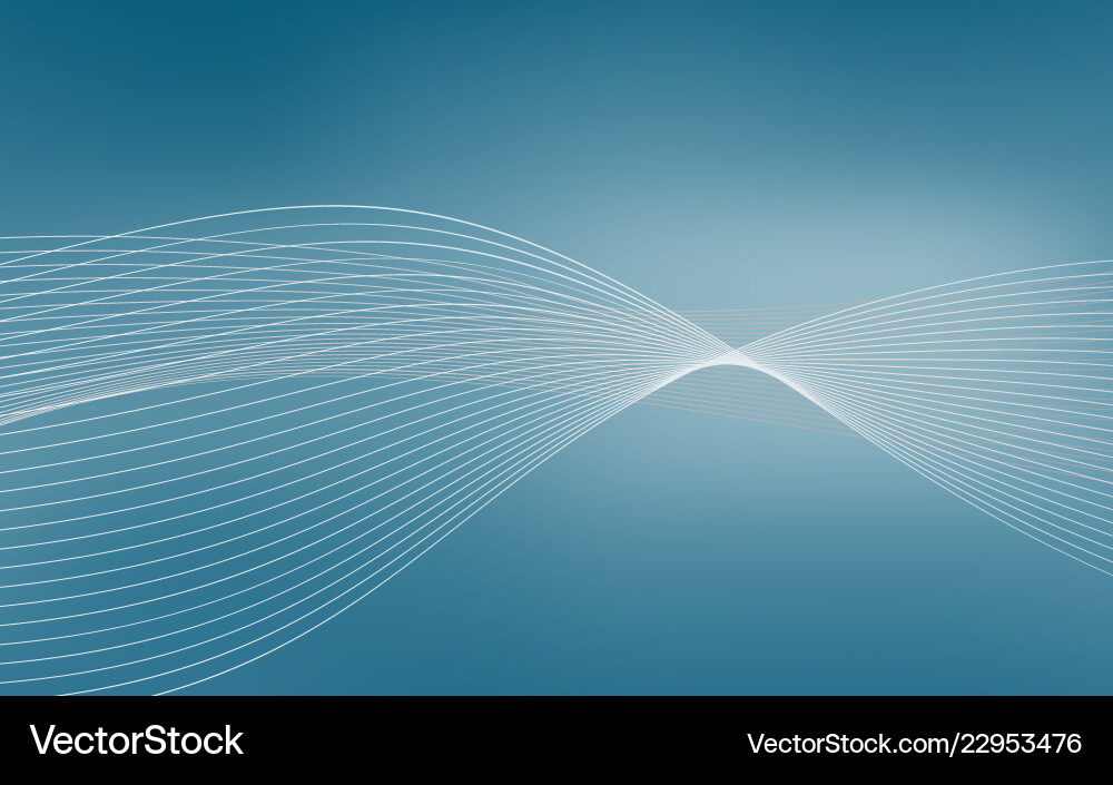 Abstract blue wave forming dynamic background Vector Image