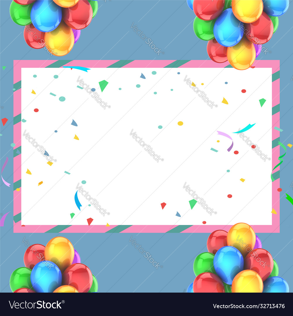 Happy birthday card invitation background Vector Image