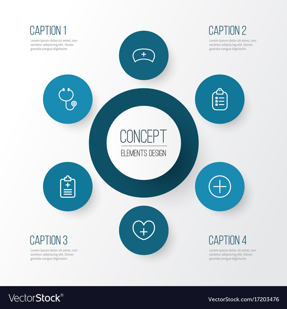 Medicine outline icons set collection of rapport