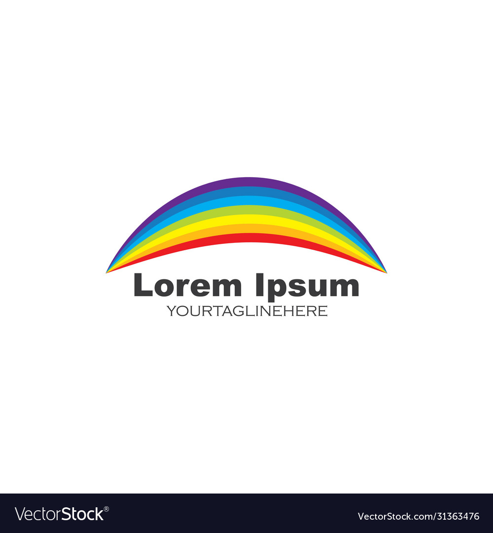 Rainbow Logo Icon Royalty Free Vector Image - Vectorstock