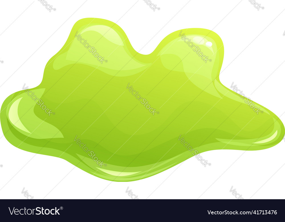 Toxic splash icon cartoon green slime Royalty Free Vector