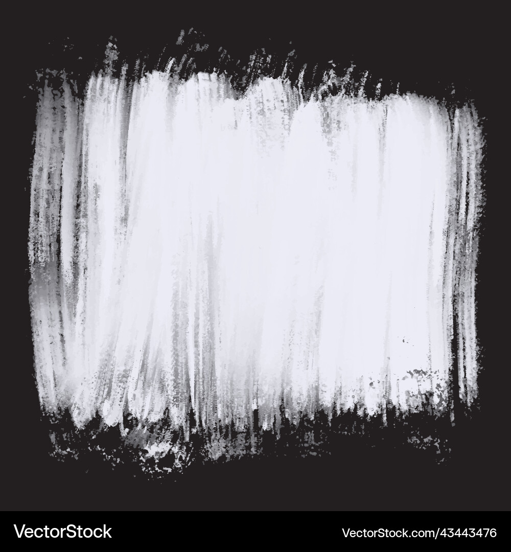 White oil acrylic paint over black background Vector Image