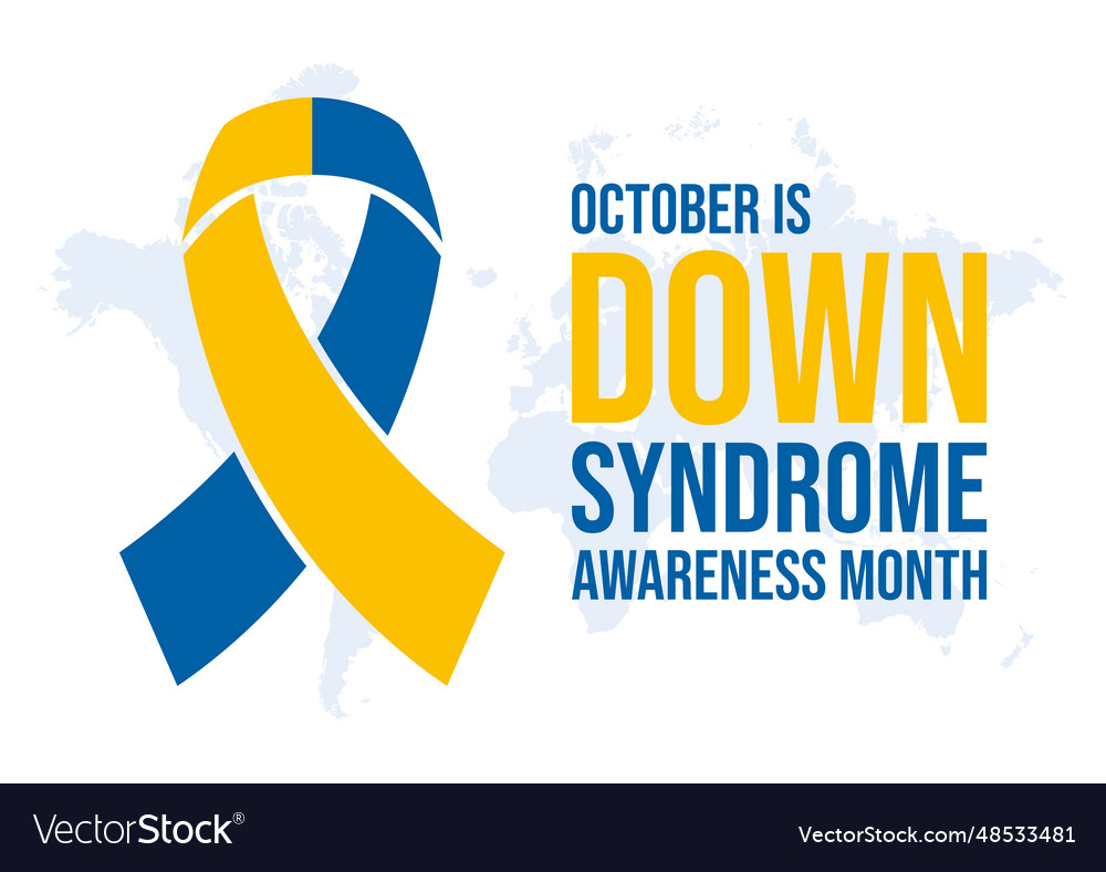 Down syndrome awareness month poster Royalty Free Vector