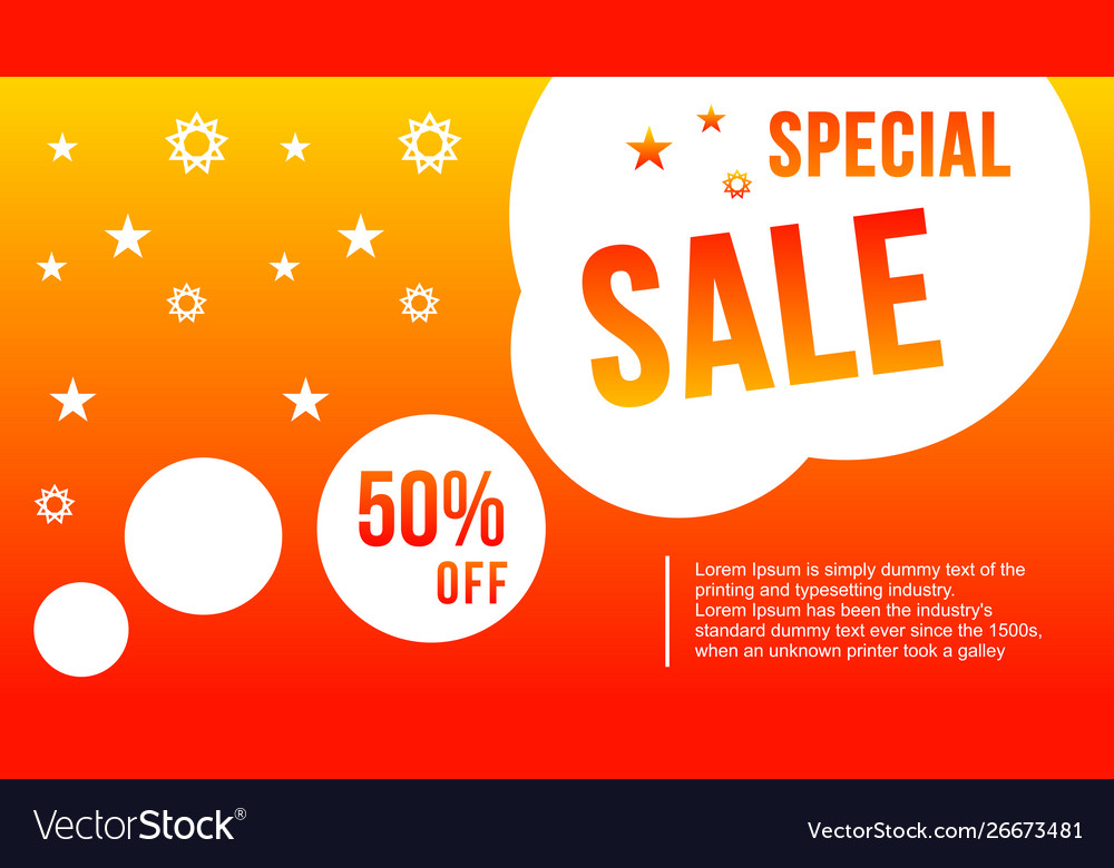 Flash Sale Design For Business Discount Banner Vector Image