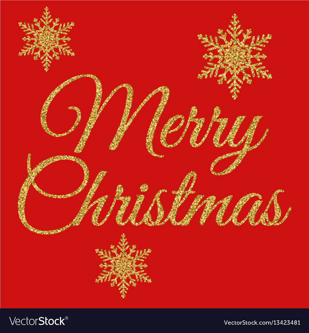 Gold merry christmas Royalty Free Vector Image