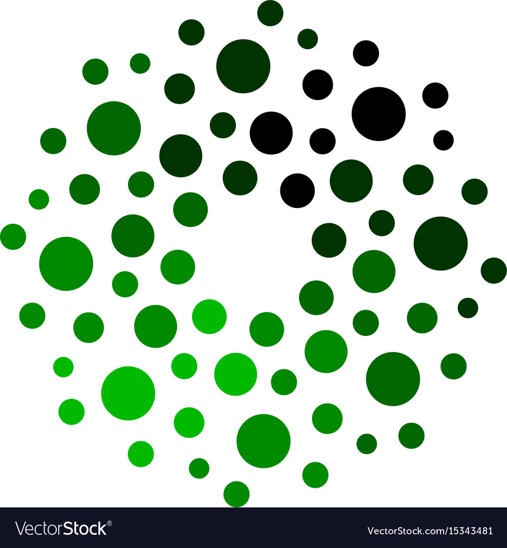 Isolated abstract green color round shape logo