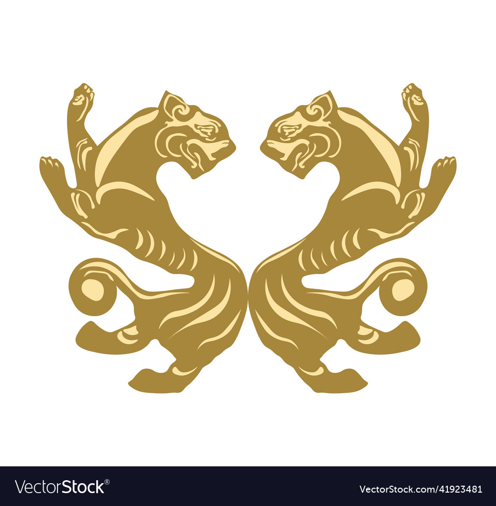 Lions ancient scythian symbol history of ukraine Vector Image