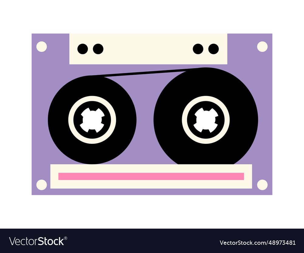 Retro audio cassette Royalty Free Vector Image