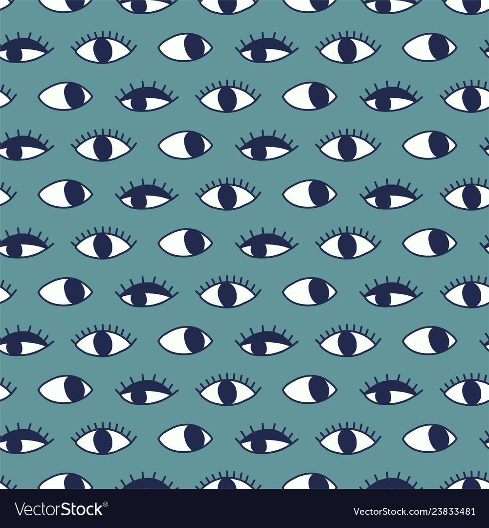 Seamless pattern with hand evil eye Royalty Free Vector