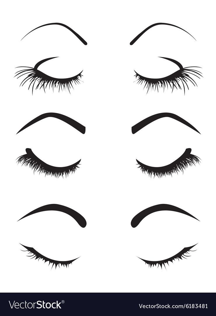 Set of four eyelashes