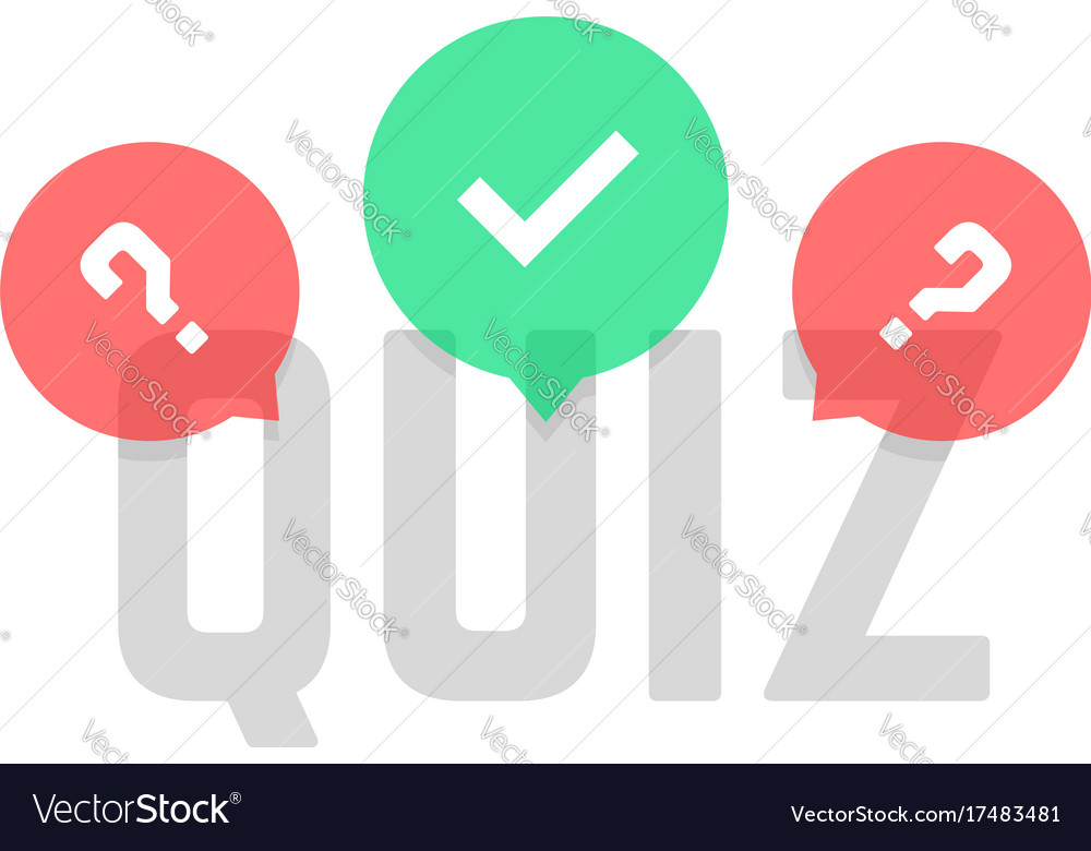 Download Simple quiz logo with transparent bubbles Vector Image