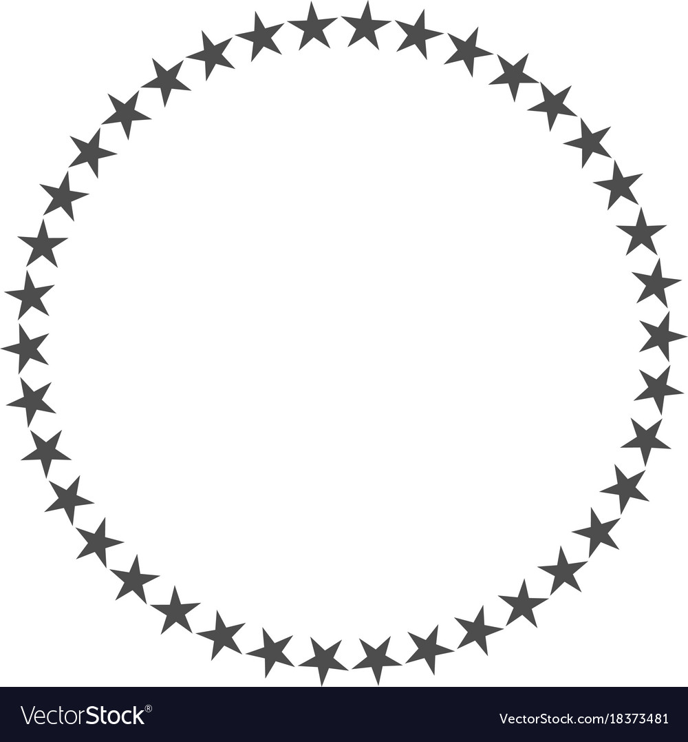 Download Star in circle shape starry border frame Vector Image