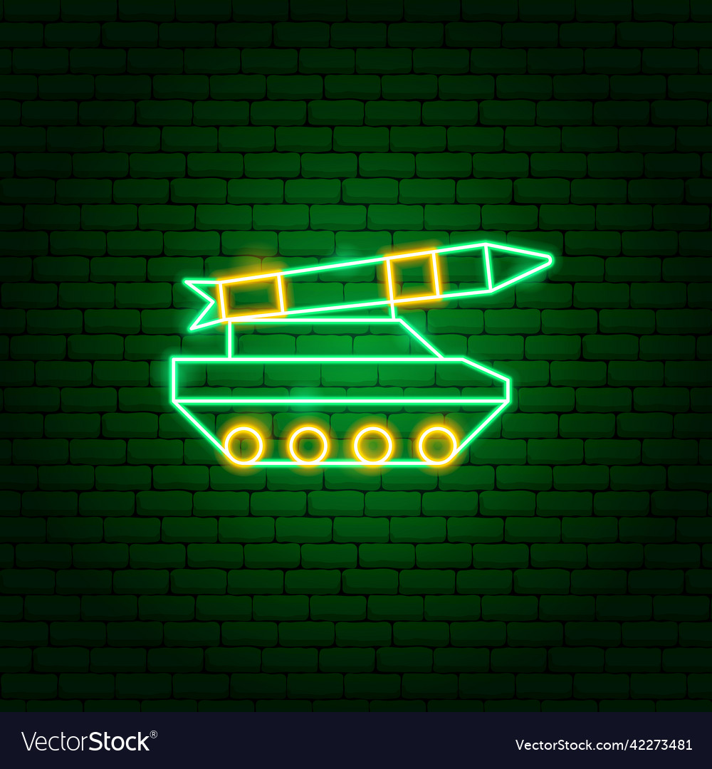 Tank panzer neon sign