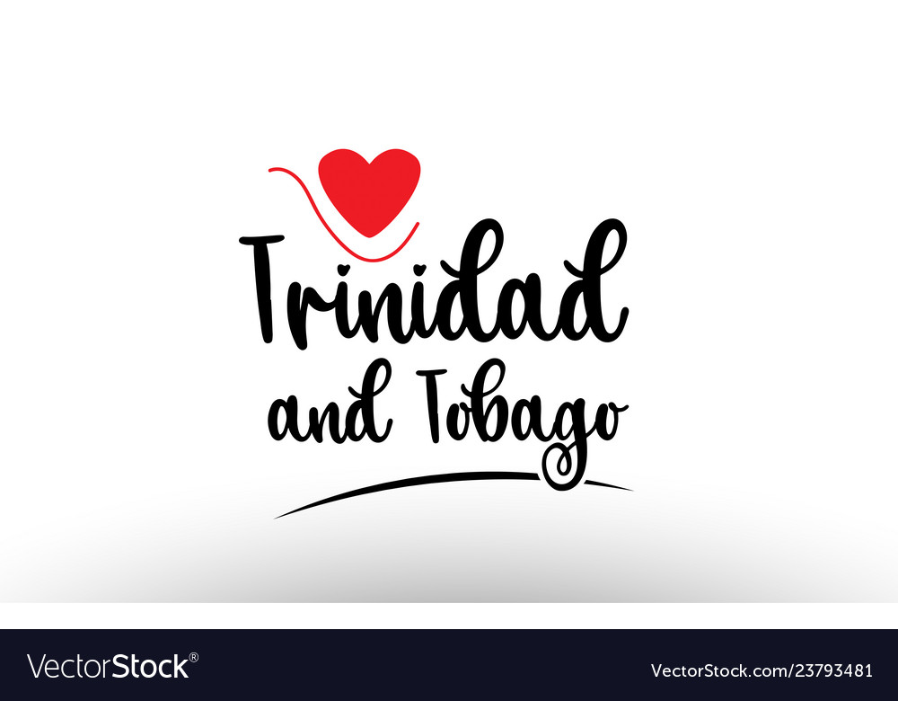 Trinidad And Tobago Country Text Typography Logo Vector Image 1305