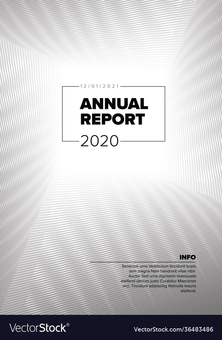 Annual minimalistic report cover template Vector Image