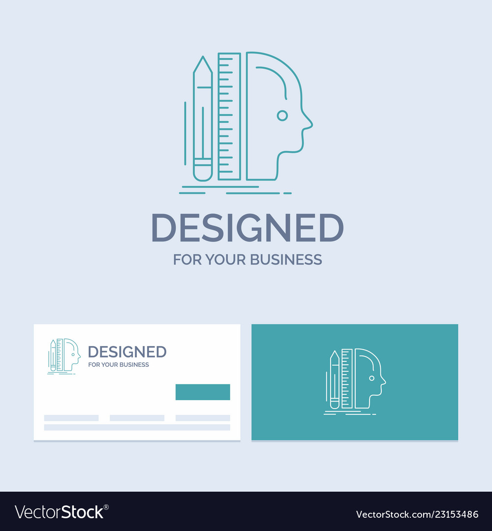 Design human ruler size thinking business logo