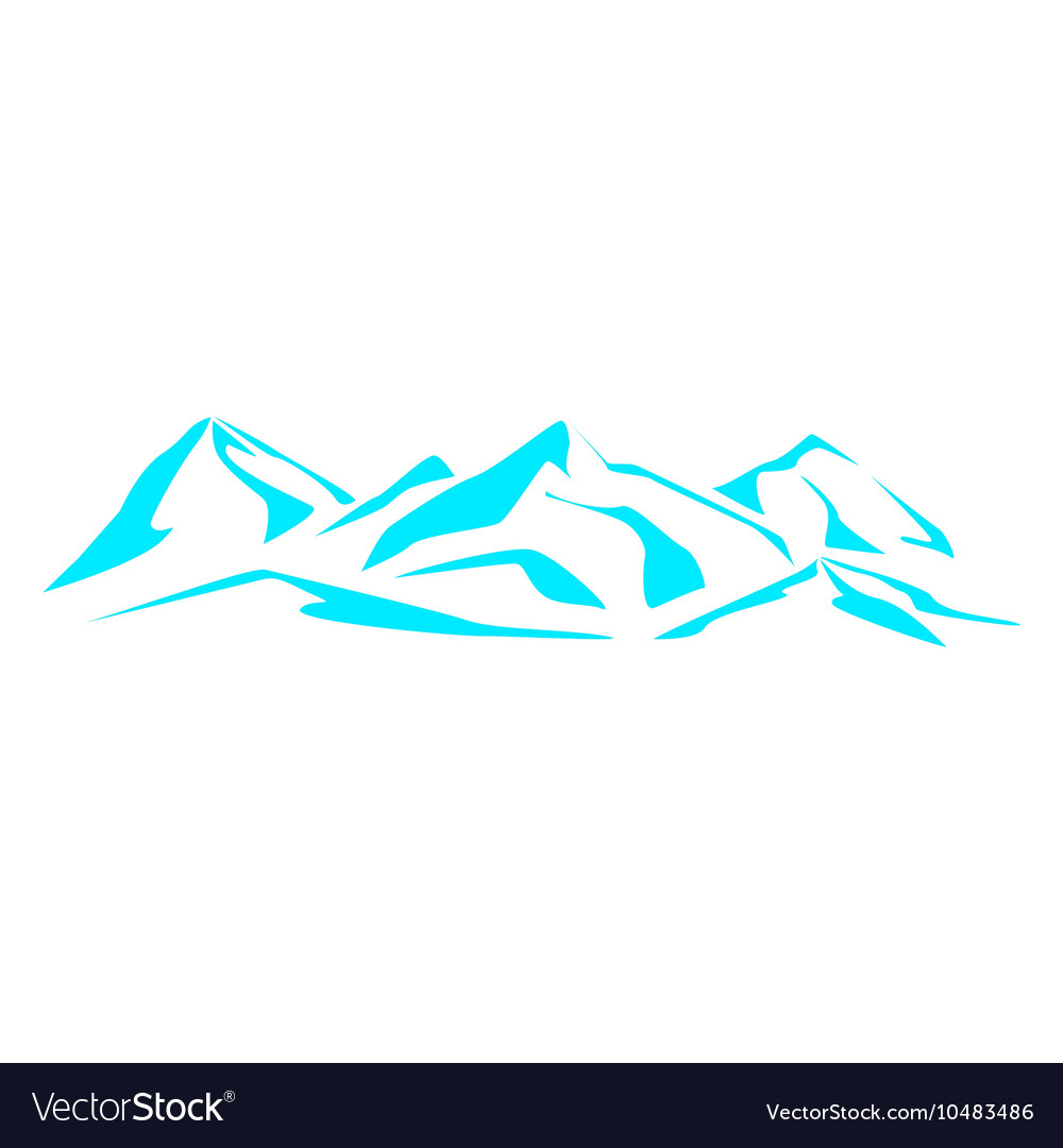 Drawing the mountain range Royalty Free Vector Image