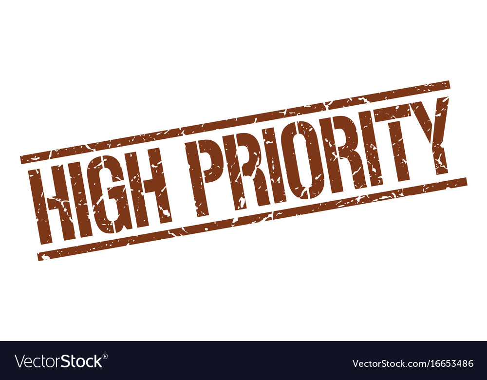 High priority stamp Royalty Free Vector Image - VectorStock