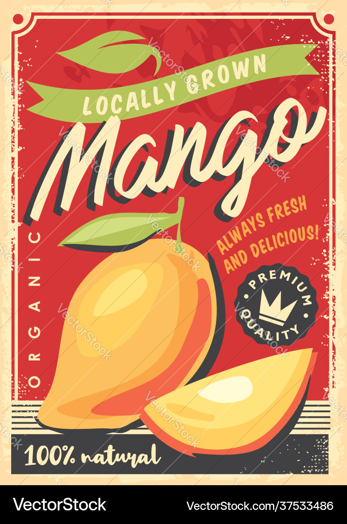 Mango fruit Royalty Free Vector Image - VectorStock