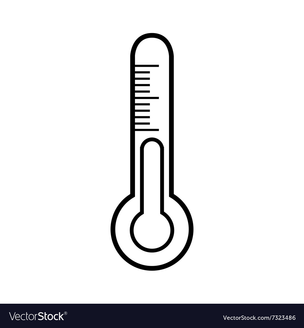Thermometer line icon Royalty Free Vector Image