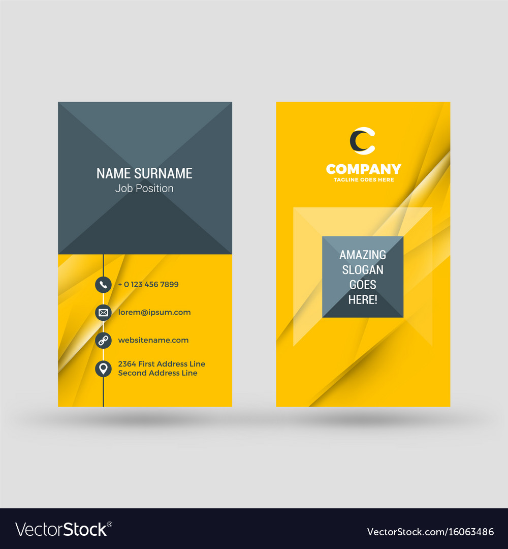 Double Sided Business Card Template Illustrator from cdn2.vectorstock.com