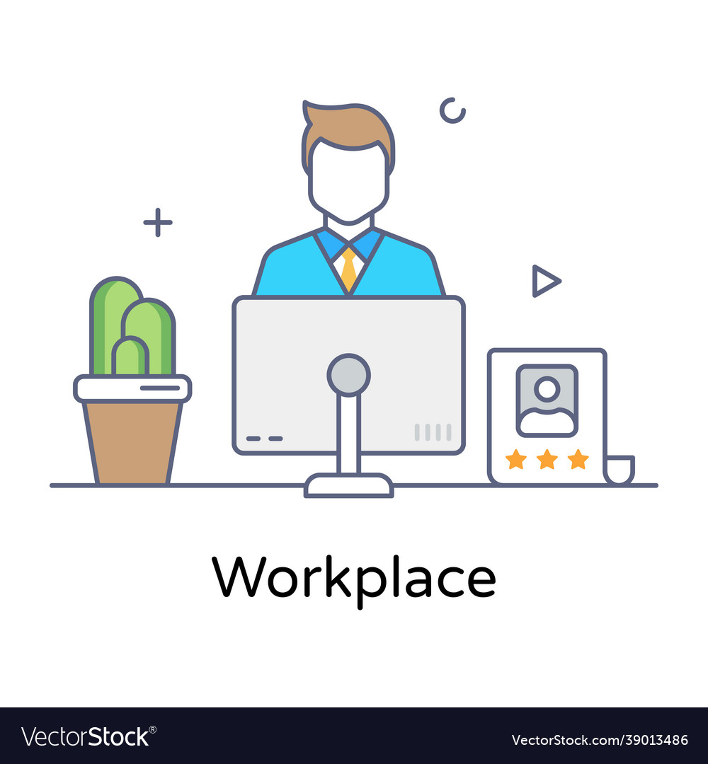 Workplace Royalty Free Vector Image - VectorStock