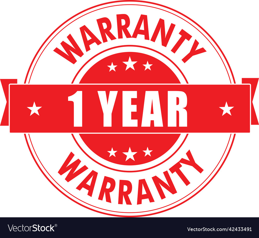 1 year warranty stamp of logo