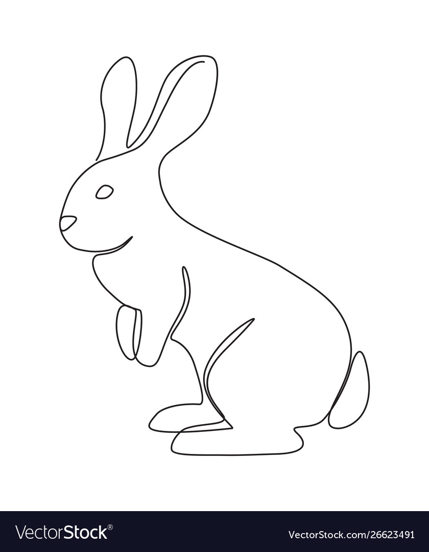 Bunny Stands Still Royalty Free Vector Image - Vectorstock