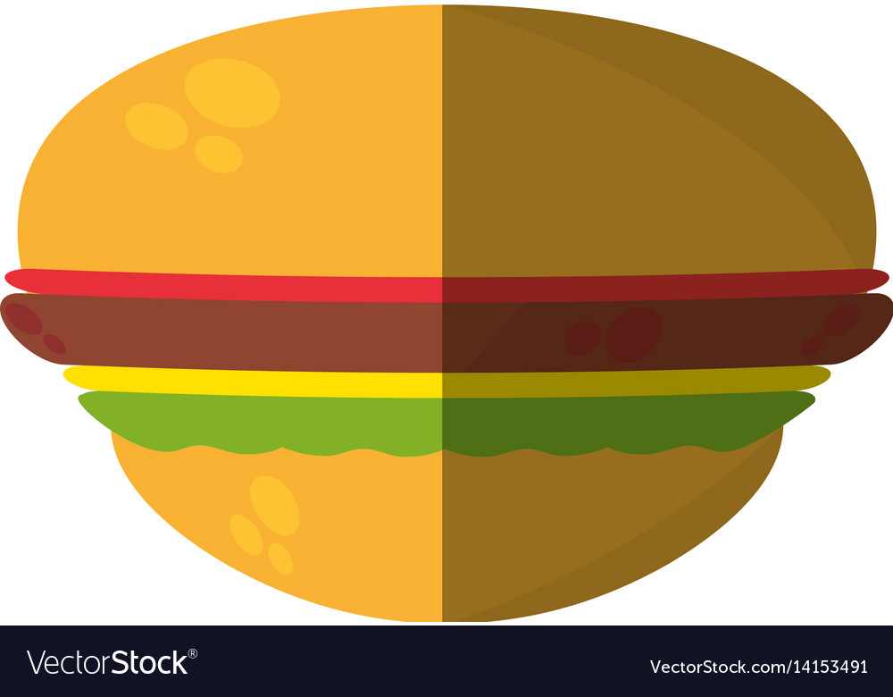 Burger fast food shadow