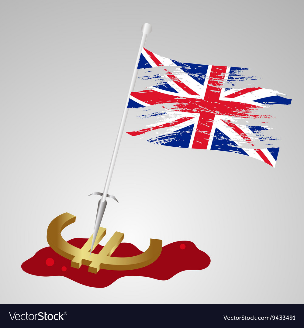 Color United Kingdom Flag Euro Killing Eps10 Vector Image