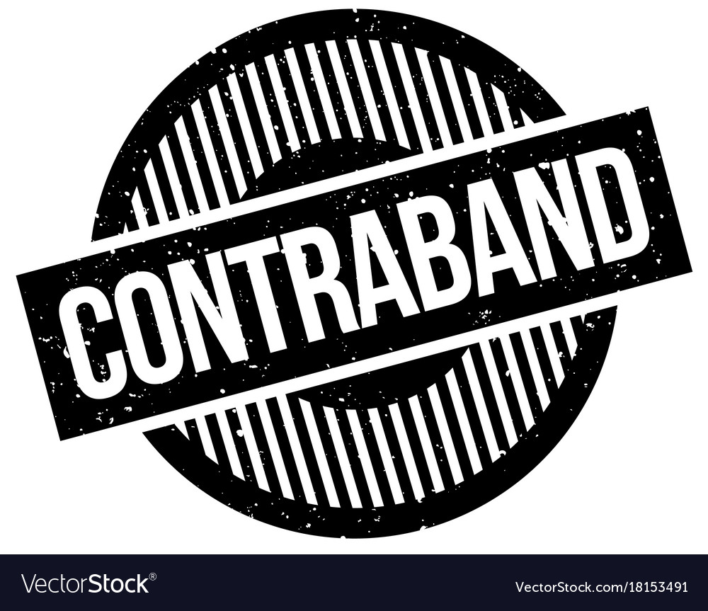 Contraband rubber stamp