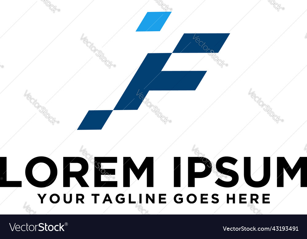 Initial letter f logo design Royalty Free Vector Image