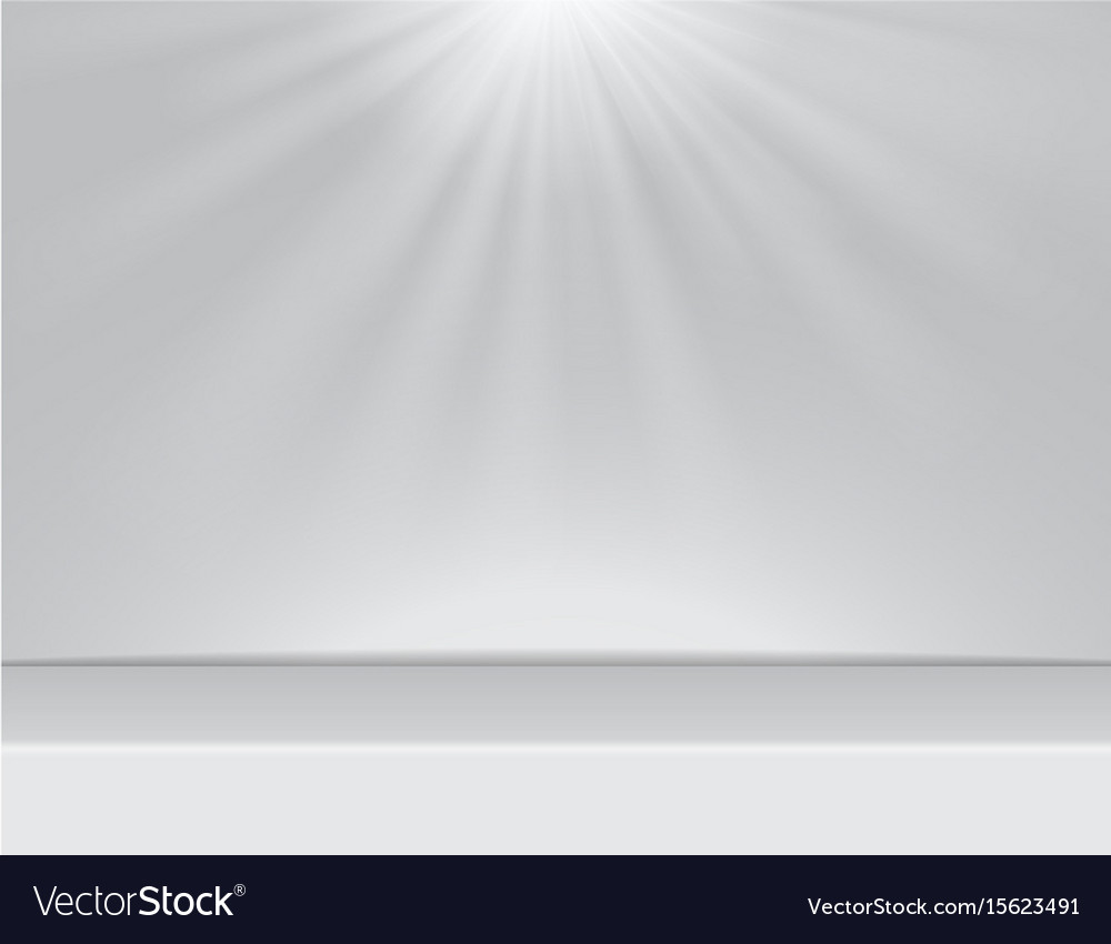 Light white studio room background with lighting Vector Image