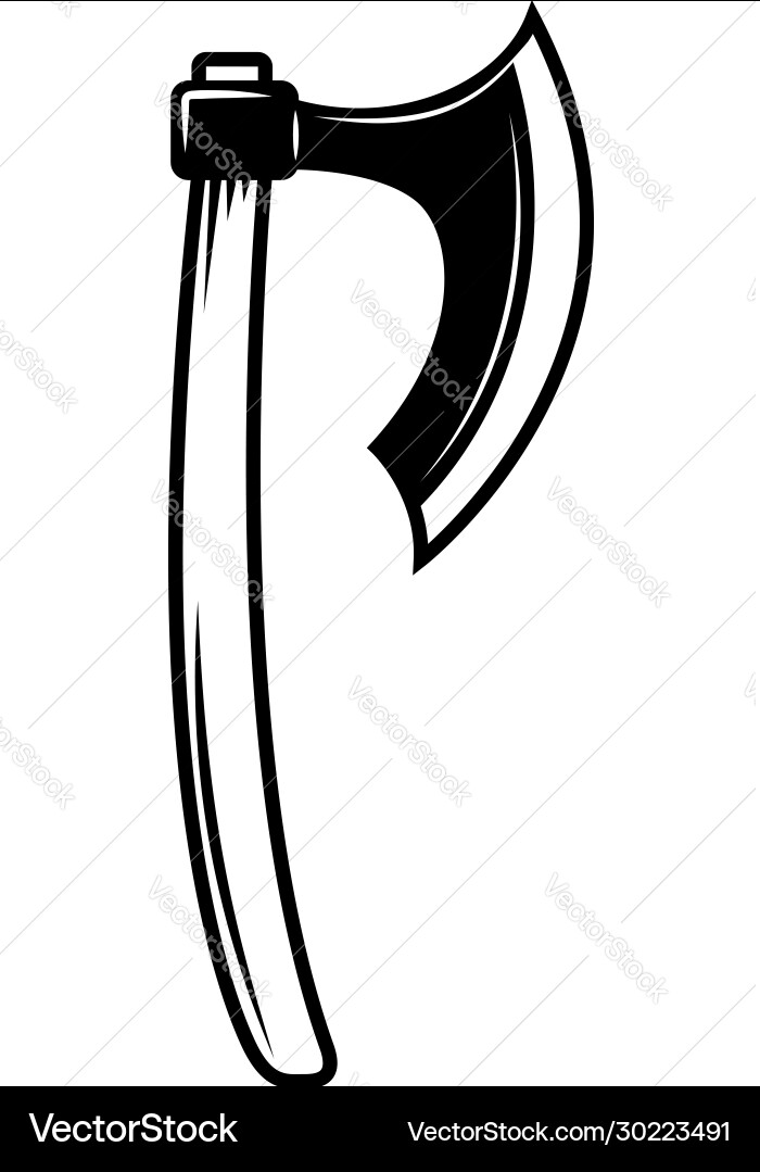 Lumberjack hatchet in engraving style design Vector Image