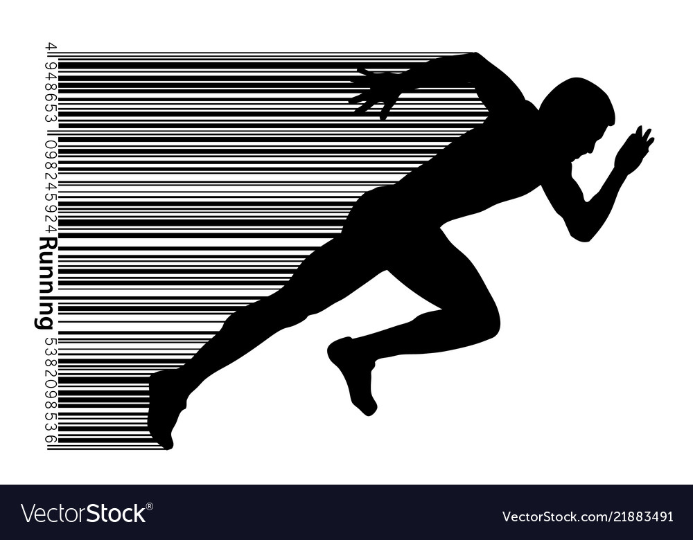 Download Silhouette of a running man Royalty Free Vector Image