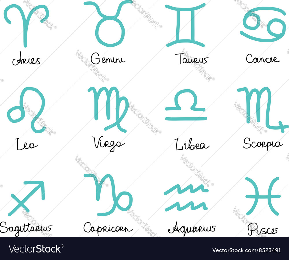 Zodiac signs collection for your design