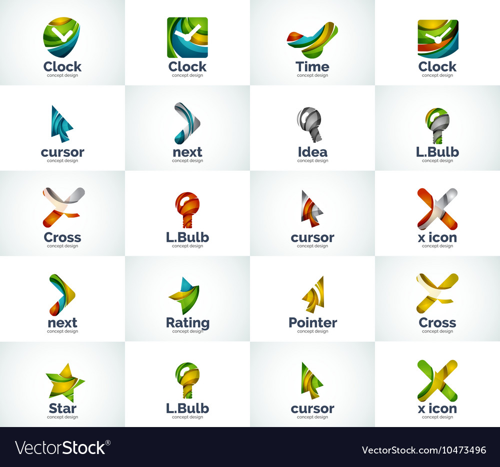 Abstract business logo collection