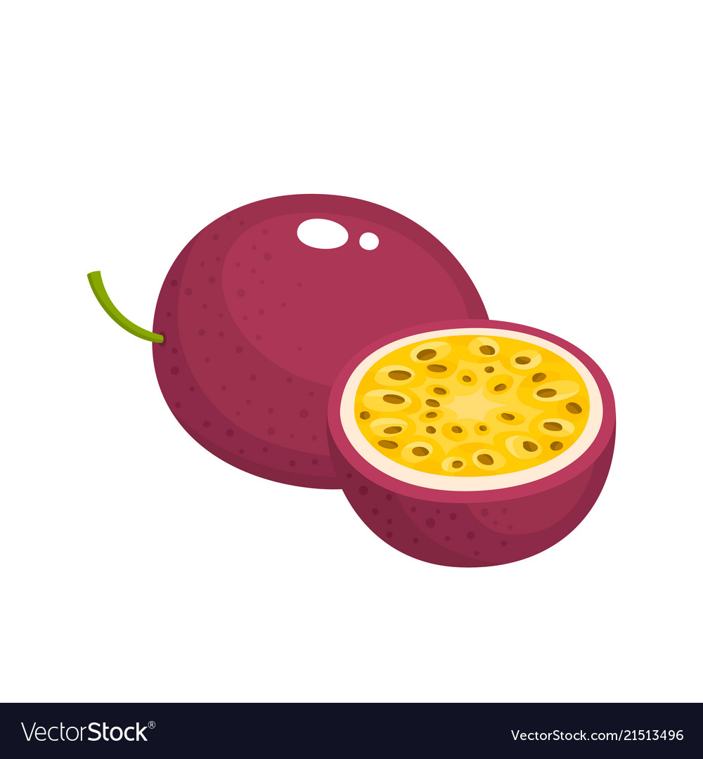 Bright Fresh Passion Fruit Royalty Free Vector Image