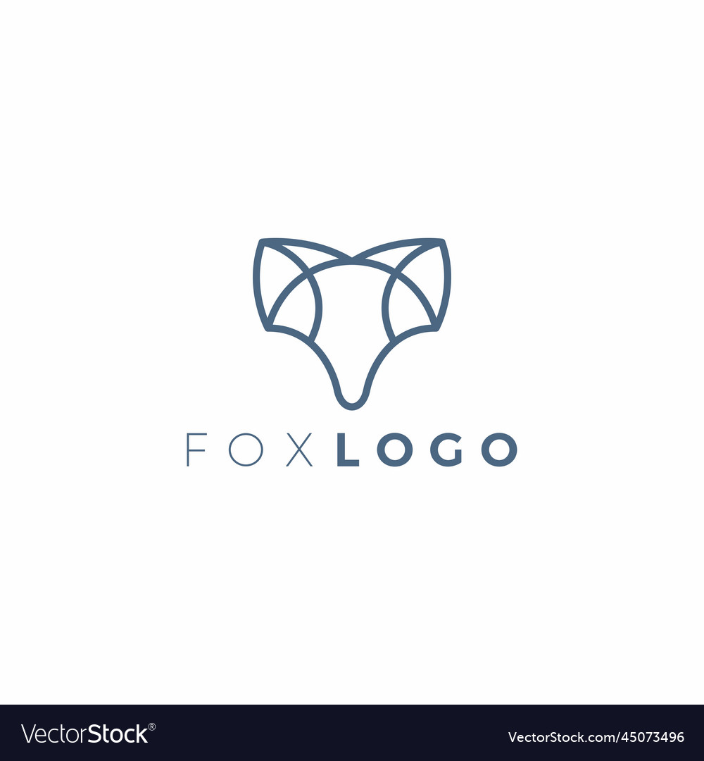 Fuchs Umriss Logo kreatives Design