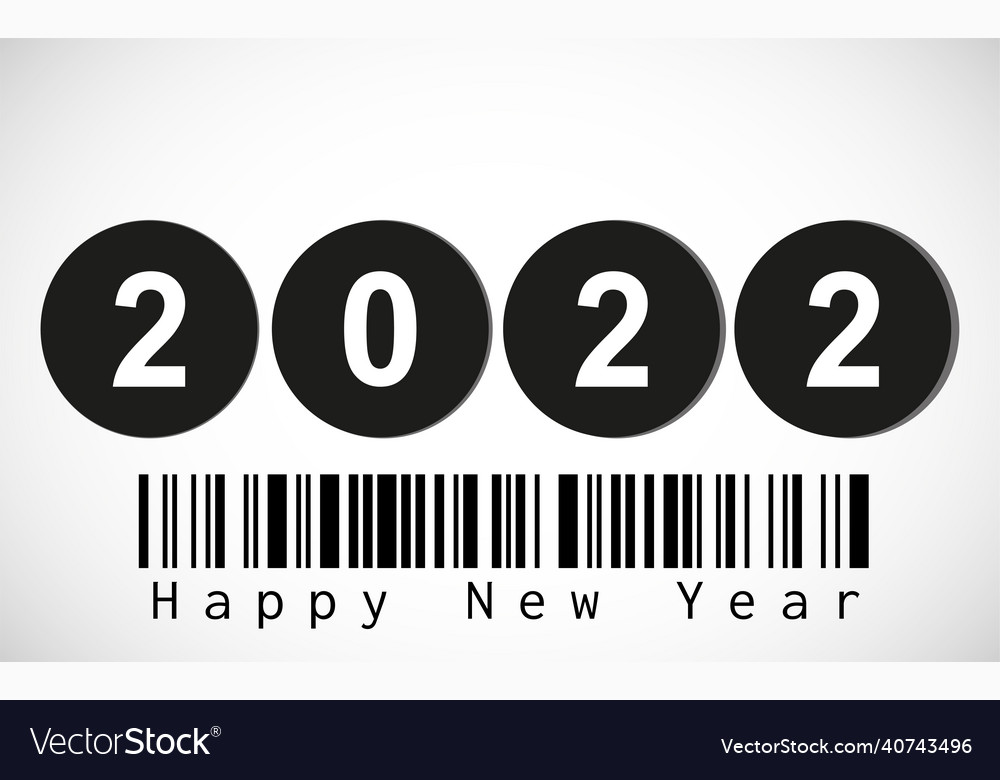 Happy new year 2022 text design inscription