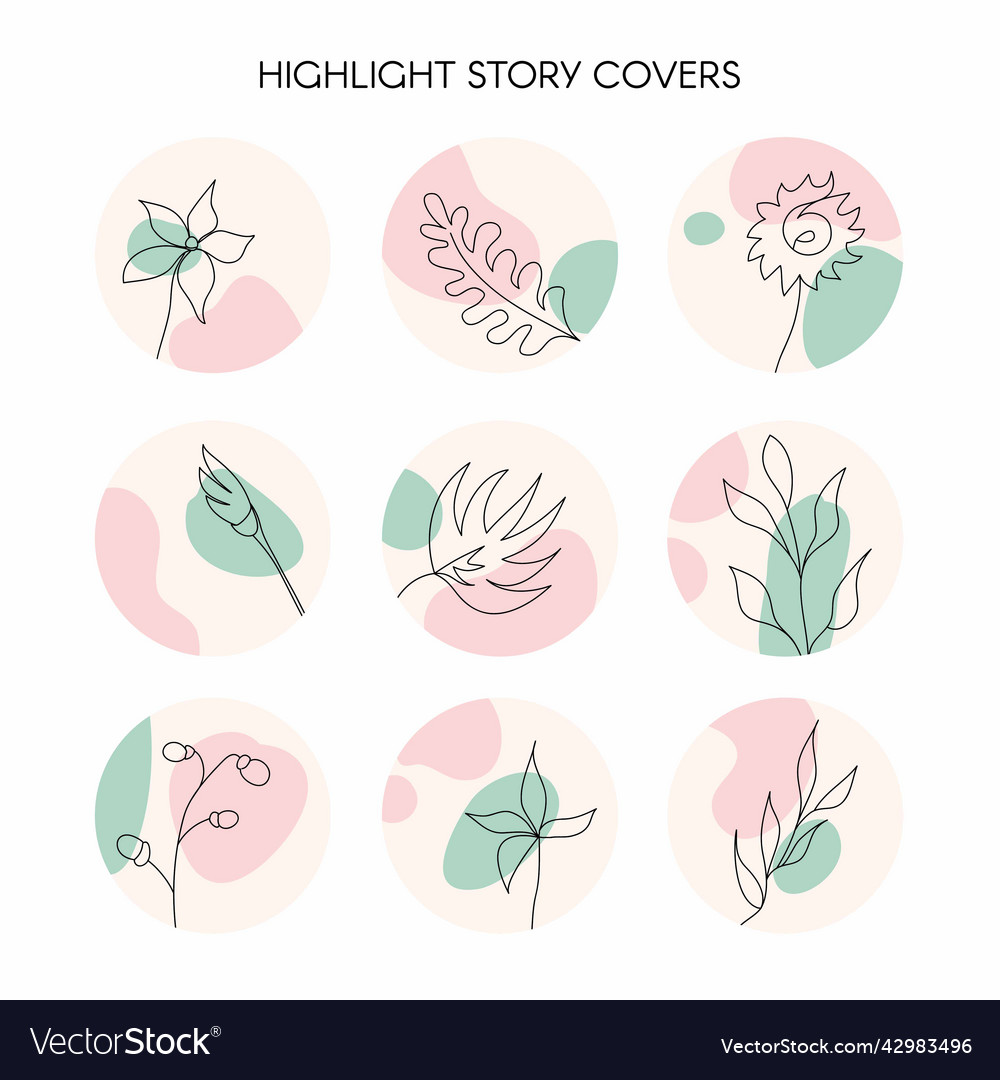 Highlight story cover icons for social media