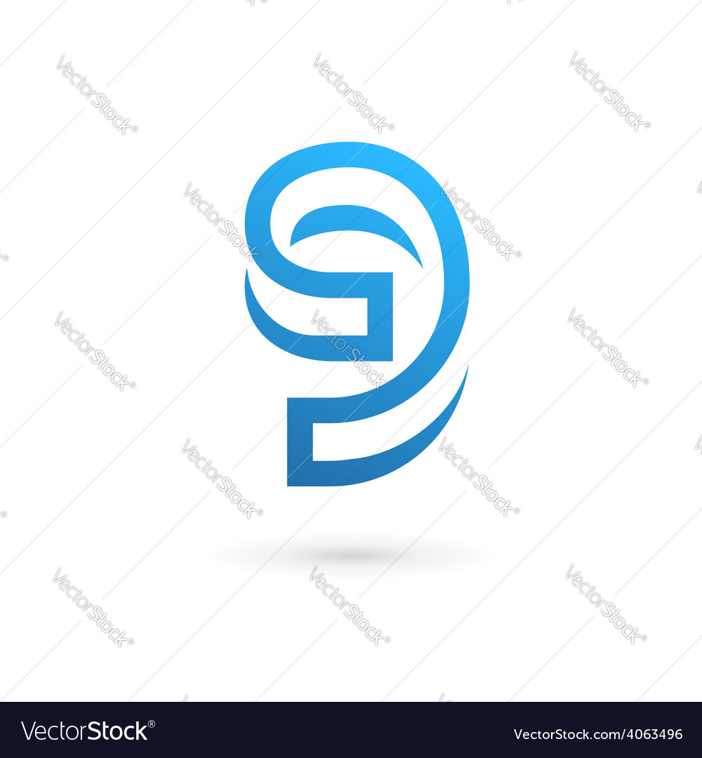 letter g number 9 logo icon design template vector image