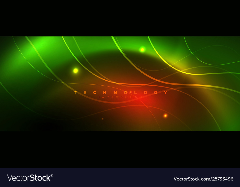 Shiny neon lines template - northern lights