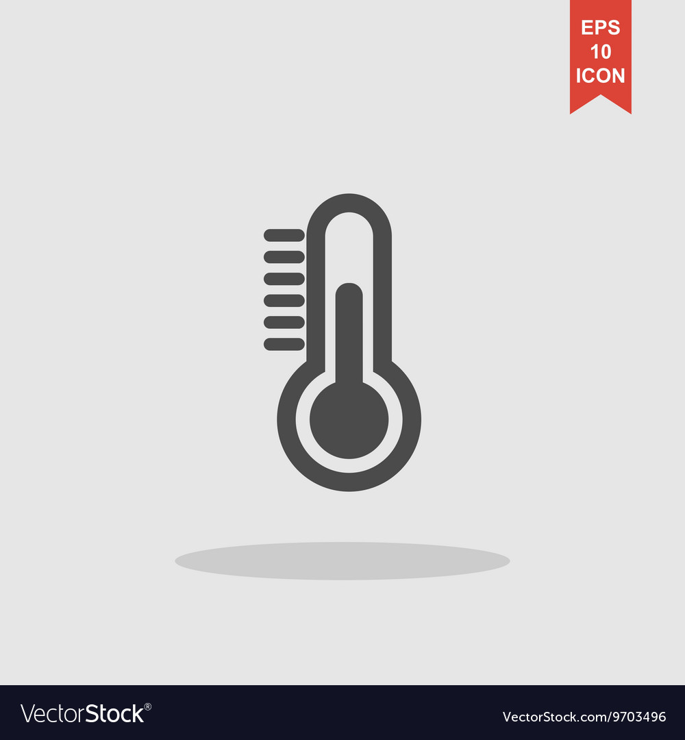 Thermometer icon flat design style