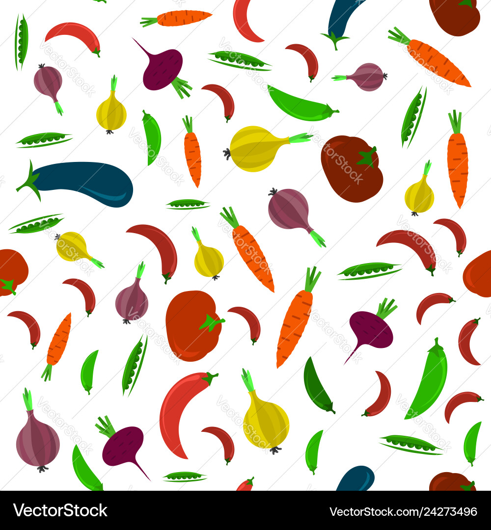 Vegetable seamless pattern Royalty Free Vector Image