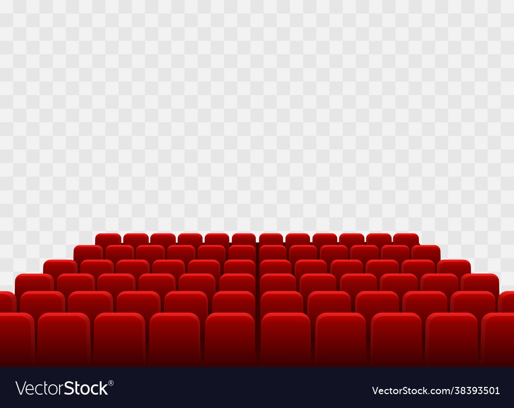 Cinema seats isolated on checkered background Vector Image