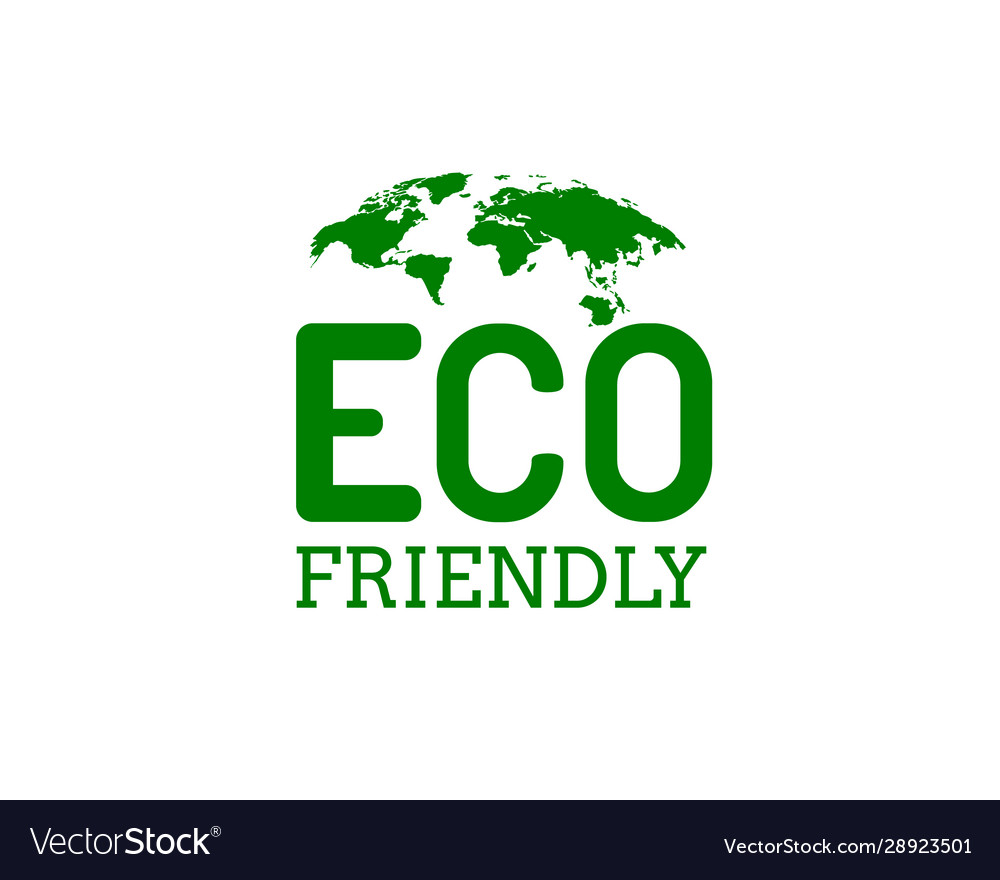 Ecology organic green planet earth sign