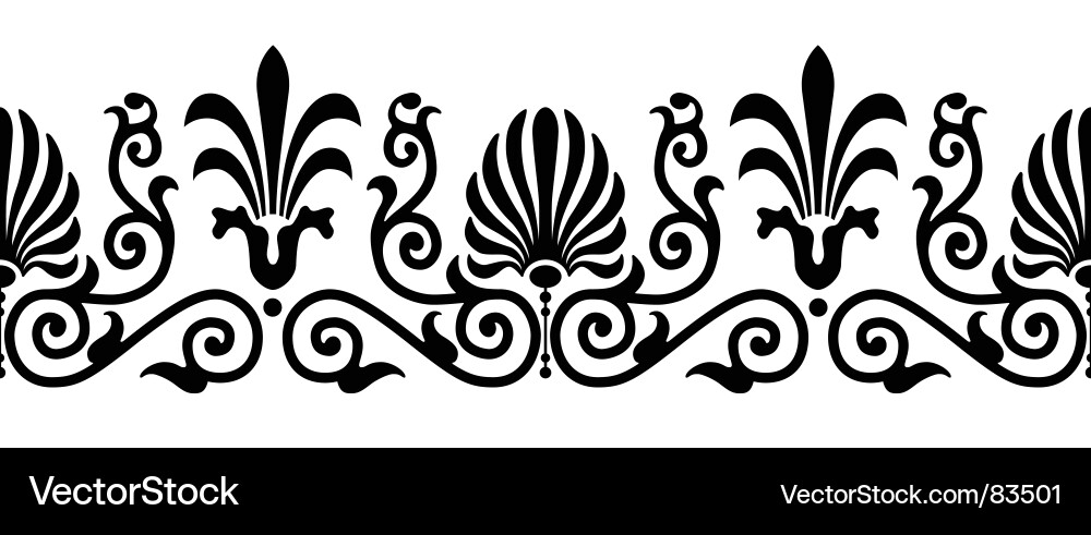 Floral border Royalty Free Vector Image - VectorStock